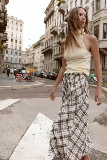 CHECKS MIDI SKIRT - Multicoloured by Zara