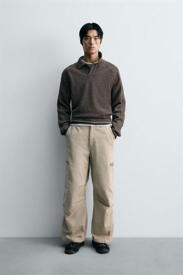 PARACHUTE CARGO TROUSERS - Grey by Zara