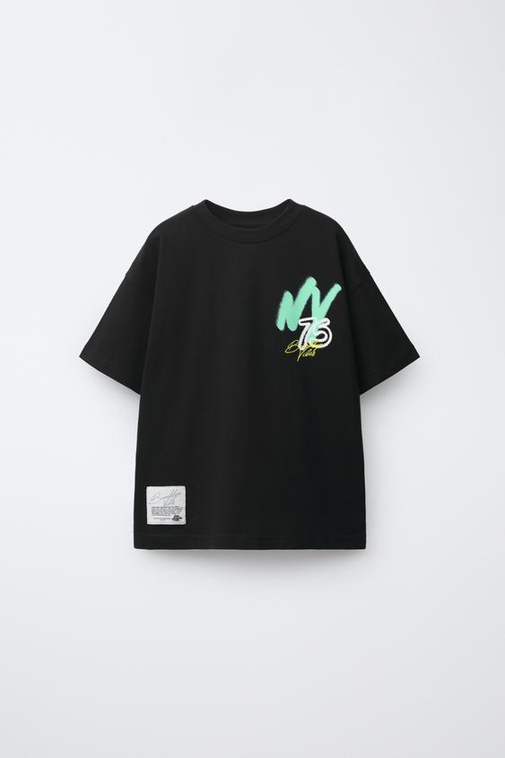 GRAFFITI PRINT T-SHIRT - Black by Zara - Image 0
