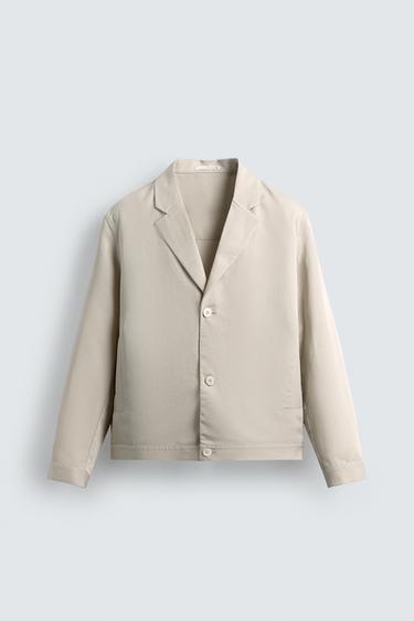 RELAXED FIT OVERSHIRT - Beige by Zara