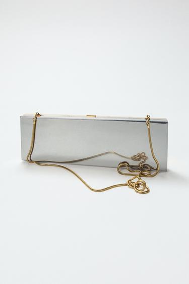 METALLIC RIGID CLUTCH BAG - Multicoloured by Zara