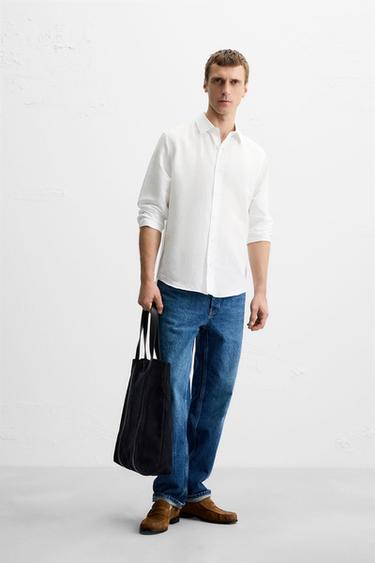 COTTON - LINEN SHIRT - White by Zara - Image 0