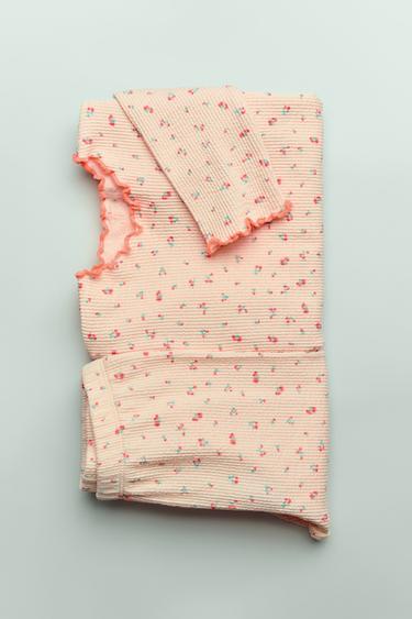 AGES 2-6/ NEON FLORAL PYJAMAS - Orange by Zara