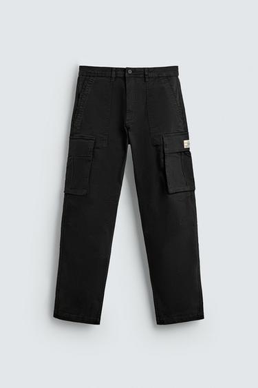 RELAXED FIT CARGO TROUSERS - Black by Zara - Image 0