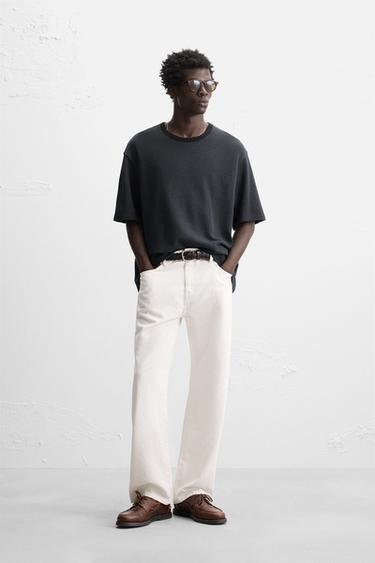 STRIPED JACQUARD T-SHIRT - blue/black by Zara