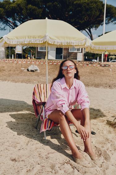 OXFORD SHIRT WITH COTTON - Pink / White by Zara - Image 0