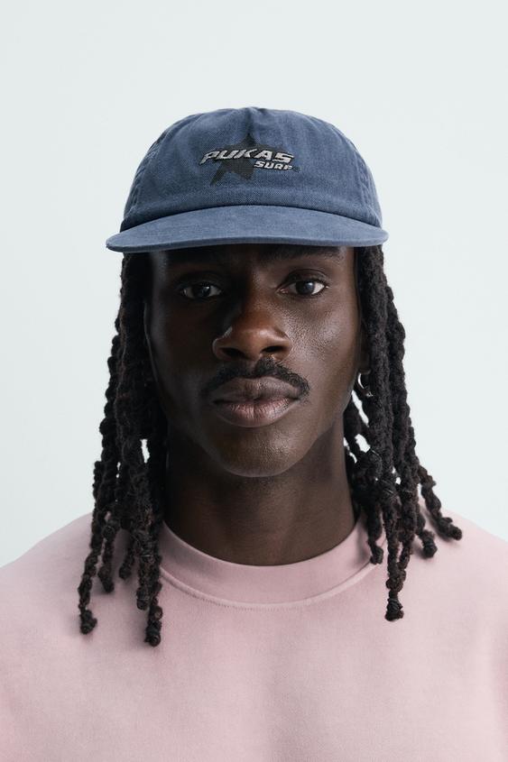 PUKAS SURF X ZARA FLAT PEAK CAP - Blue by Zara - Image 0