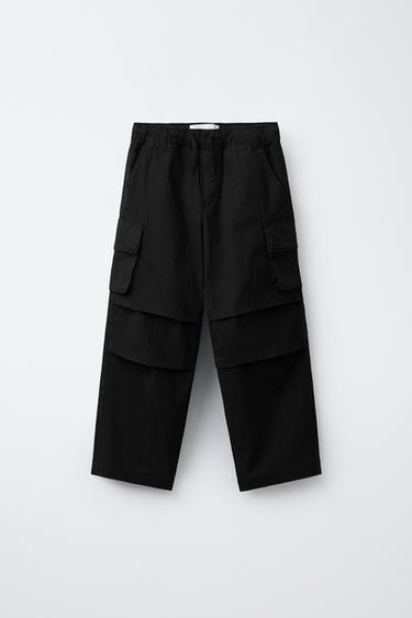 CARGO TROUSERS - Black by Zara
