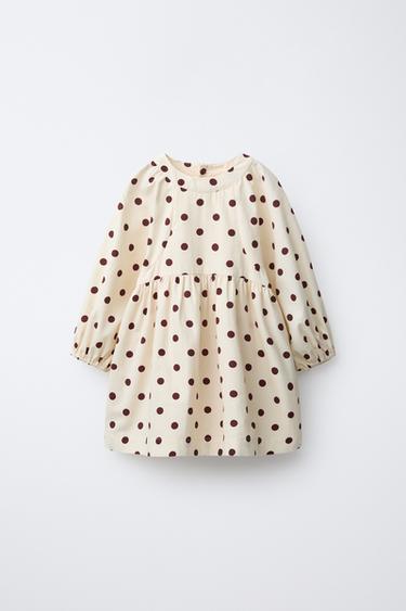 POLKA DOT DRESS - Ecru by Zara