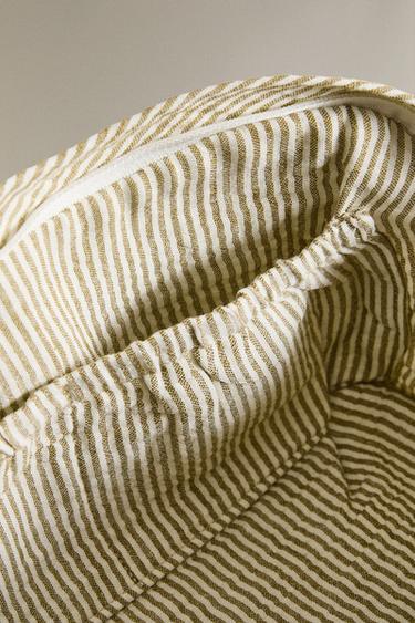 CHILDREN'S STRIPED MUSLIN WASH BAG - Green by Zara