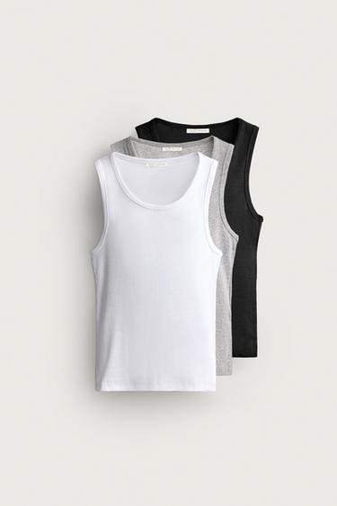 3-PACK OF BASIC TANK TOPS - various by Zara