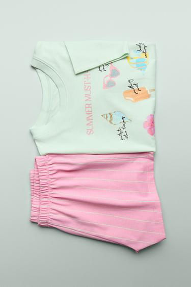 6-14 YEARS/ PRINTED PYJAMAS - Orange by Zara