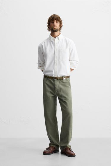 OXFORD SHIRT WITH POCKET - White by Zara - Image 0