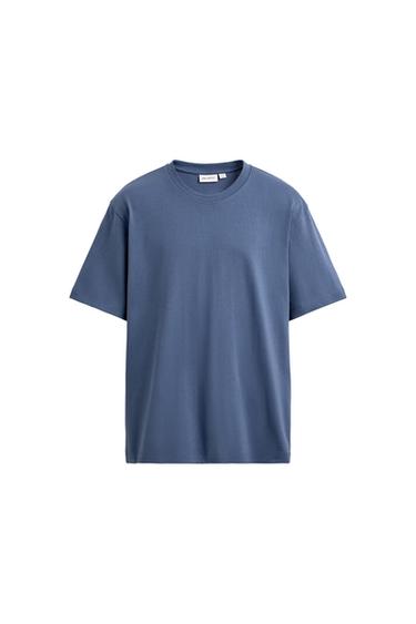 HEAVYWEIGHT SHORT SLEEVE T-SHIRT - Petrol blue by Zara