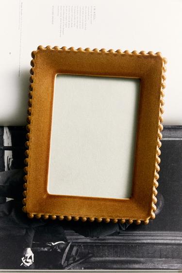 CERAMIC PHOTO FRAME - Light brown by Zara