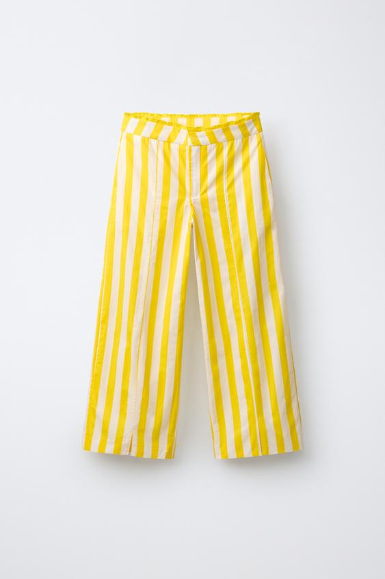 STRIPED STRAIGHT TROUSERS - Printed by Zara - Image 0