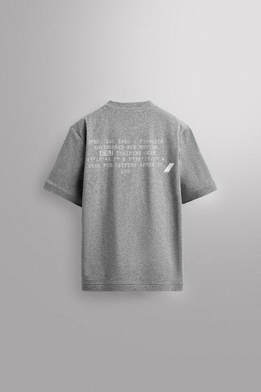 COTTON TRAINING T-SHIRT - Grey marl by Zara