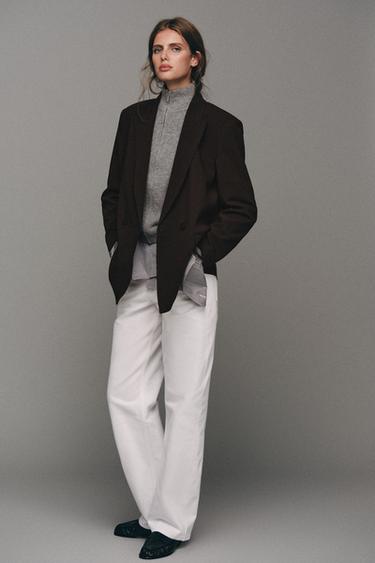 OVERSIZED DOUBLE-BREASTED BLAZER - Brown by Zara