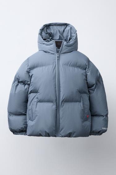 WATERPROOF QUILTED COAT - Light blue by Zara