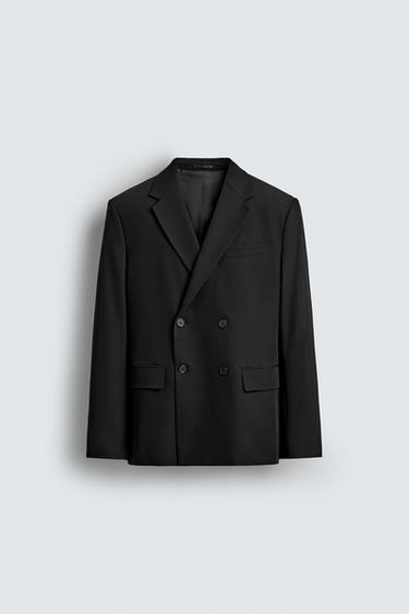 COMFORT DOUBLE-BREASTED BLAZER SUIT - Black by Zara
