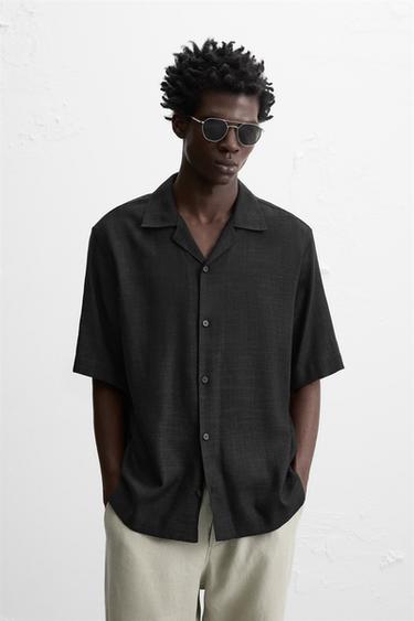 RELAXED FIT SHIRT - Black by Zara