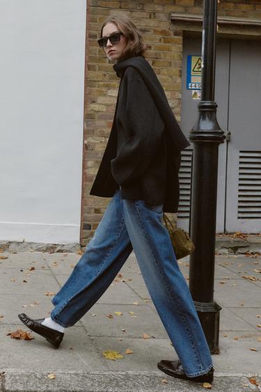SHORT WOOL COAT WITH SCARF - Black by Zara