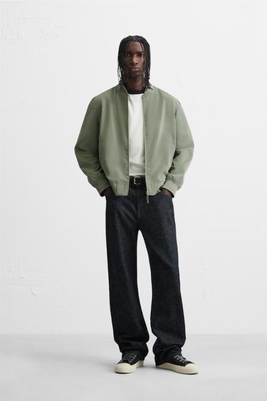 LIGHTWEIGHT BOMBER JACKET - Light khaki by Zara