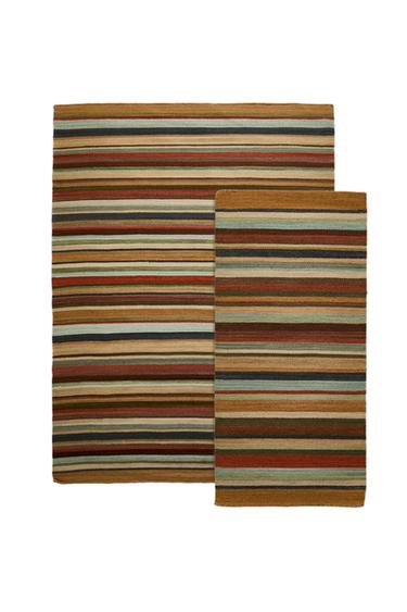 COLOURED STRIPED RUG - Multicoloured by Zara