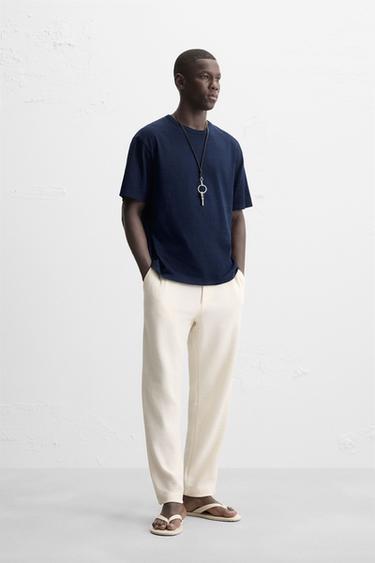 RELAXED FIT WASHED T-SHIRT - Indigo by Zara - Image 0