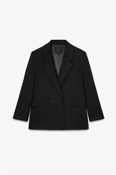 OVERSIZED DOUBLE-BREASTED BLAZER - Black by Zara