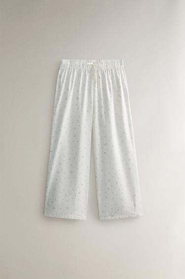 FLORAL TROUSERS - Ecru by Zara - Image 0