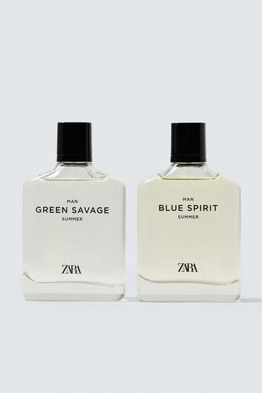 MAN BLUE SPIRIT + MAN GREEN SAVAGE SUMMER EDT 2x100 ML / 3.38 oz - TINTED LEATHER by Zara