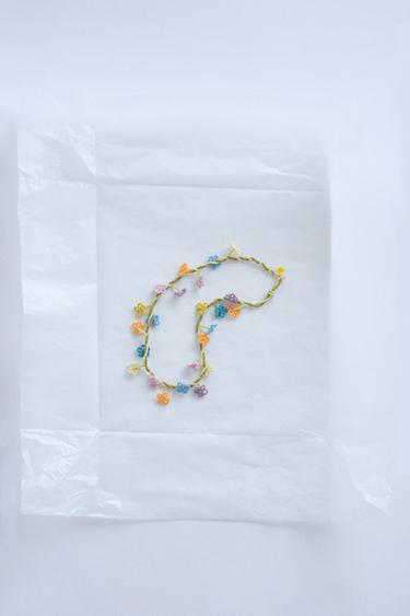 TIMELESZ - BEADED FLOWER NECKLACE - Multicoloured by Zara - Image 0