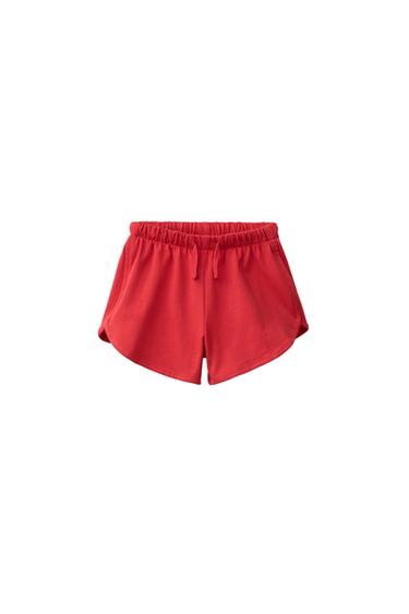 HEAVYWEIGHT PLAIN BERMUDA SHORTS - Red by Zara