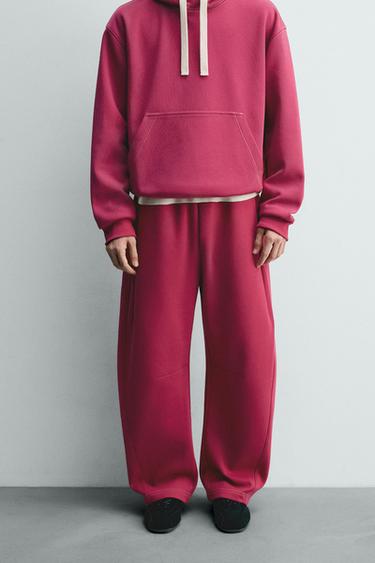 CONTRAST JOGGERS - Fuchsia by Zara