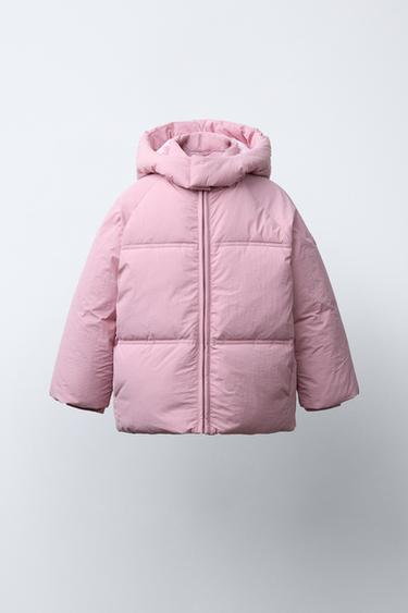 WATER-REPELLENT HOODED PADDED JACKET - Pink by Zara - Image 0