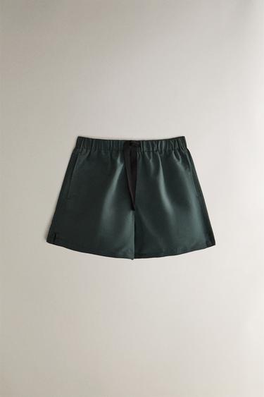 PLAIN BEACH SWIMMING TRUNKS - Green / Blue by Zara - Image 0