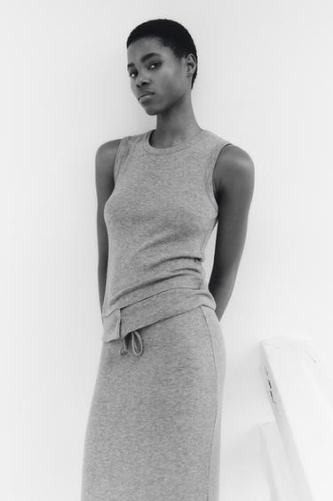 100% WOOL TOP - Grey marl by Zara - Image 0