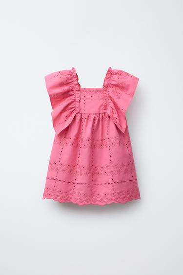 EMBROIDERED FLORAL DRESS - Strawberry by Zara
