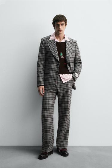 CHECK SUIT TROUSERS HARRY LAMBERT FOR ZARA X DISNEY - Grey by Zara - Image 0
