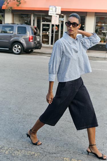 Z1975 LONG DENIM BERMUDA SHORTS - Blue by Zara