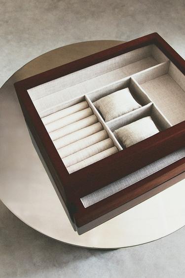 MEDIUM WOODEN JEWELLERY BOX - Brown by Zara