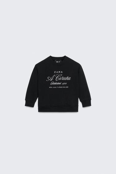 50TH ANNIVERSARY EMBROIDERED SLOGAN SWEATSHIRT - Black by Zara