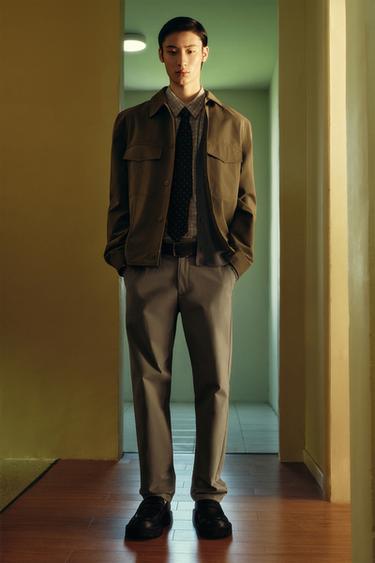 SLIM FIT CHINO TROUSERS - camel by Zara