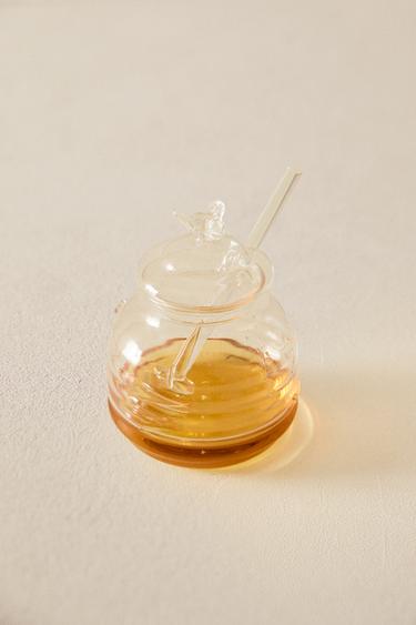 BUMBLEBEE BOROSILICATE GLASS HONEY JAR - Transparent by Zara