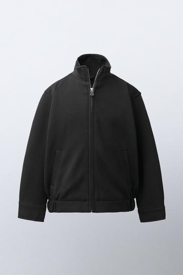 COMFORT BOMBER JACKET - Mid-grey by Zara