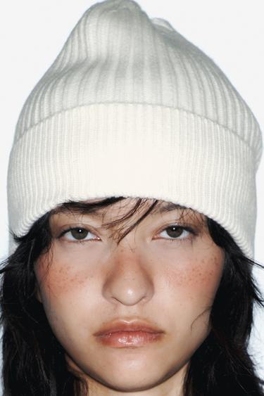 SKI COLLECTION BEANIE WITH WOOL AND CASHMERE - Ecru by Zara - Image 0