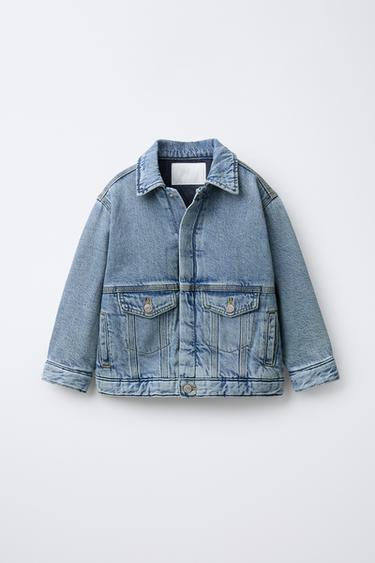 PADDED DENIM JACKET - Blue by Zara - Image 0