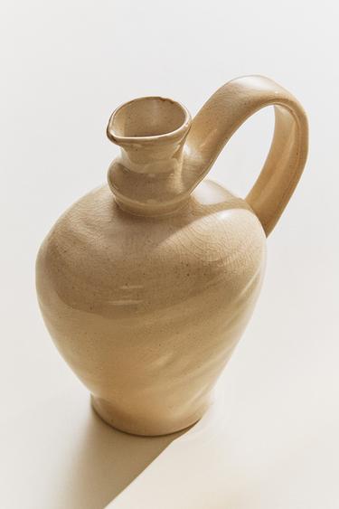 STONEWARE CRUET WITH HANDLE - Grey / Beige by Zara
