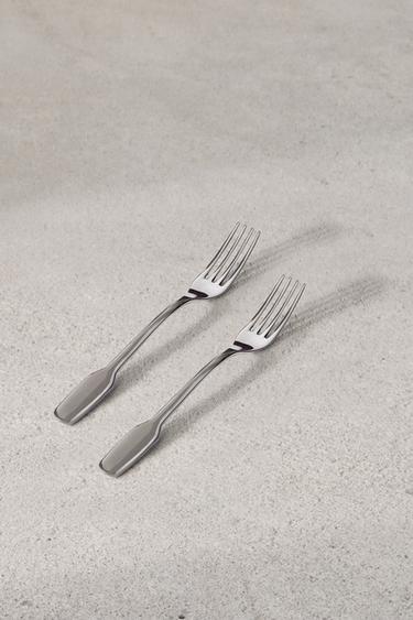 SET OF 2 - DESSERT FORK - Steel by Zara - Image 0